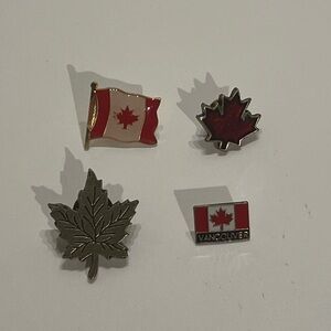 Goorin Bros. Canada Maple Leaf Pin Lot (Set Of 4 Pins)